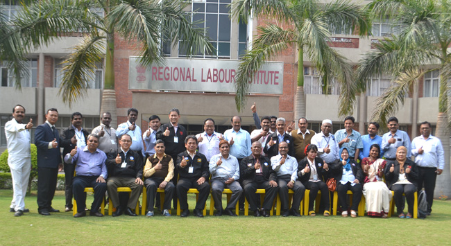 MTUC delegation discussing occupational health and safety