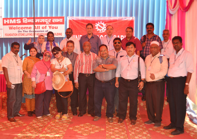 Delegates visiting a workplace safety training session