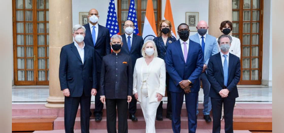 External Affairs Minister Dr. S. Jaishankar hosted a U.S. Congressional delegation led by U.S. Senator, H.E. Ms. Kirsten Gillibrand