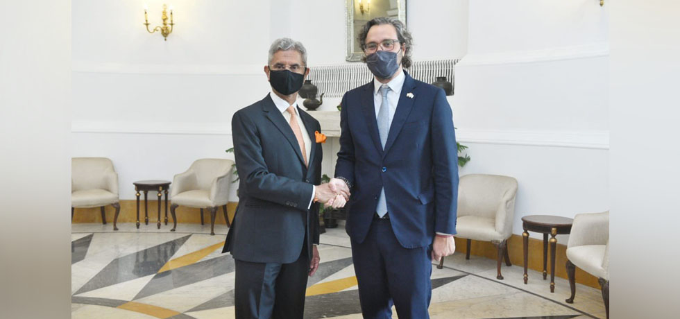  External Affairs Minister Dr. S. Jaishankar meets Foreign Minister of Argentina, H. E. Mr. Santiago Cafiero on his first visit to India